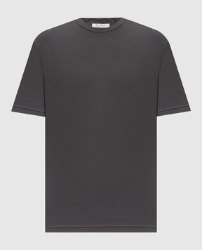 Stefan Brandt Gray silk T-shirt ELISECO