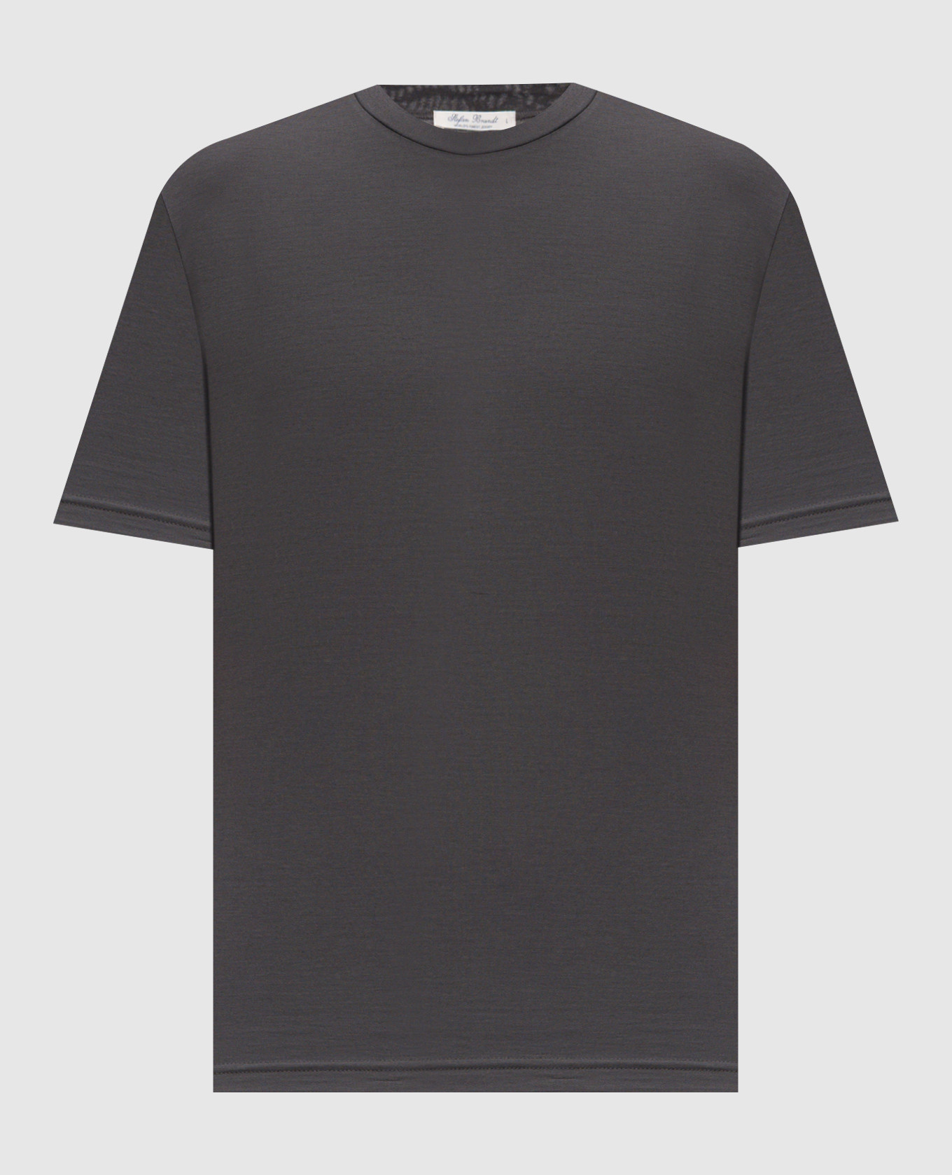 Gray silk T-shirt