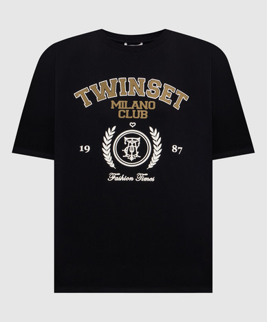 Zwart T-shirt met print