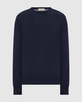 Cashmere&Whiskey Blue wool, silk and cashmere jumper 472