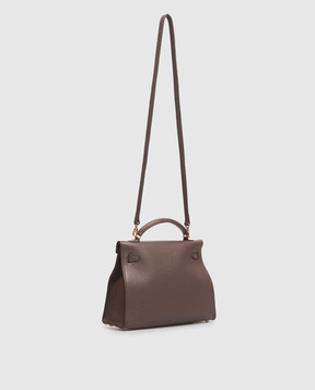 Babe Pay Pls Brown leather satchel bag 06508