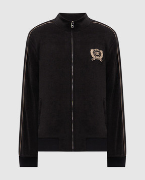 Dolce&Gabbana Black terry sports jacket G9CCDZHU7XG
