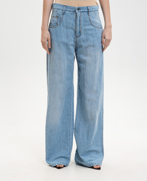 Ermanno Scervino Blue jeans with linen D487P705ZIW