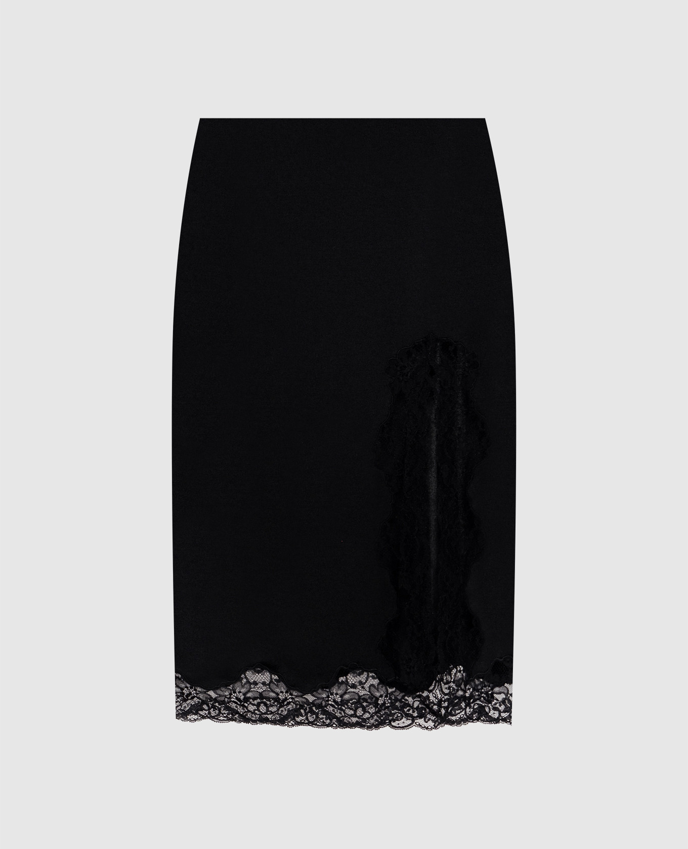 Black skirt with lace