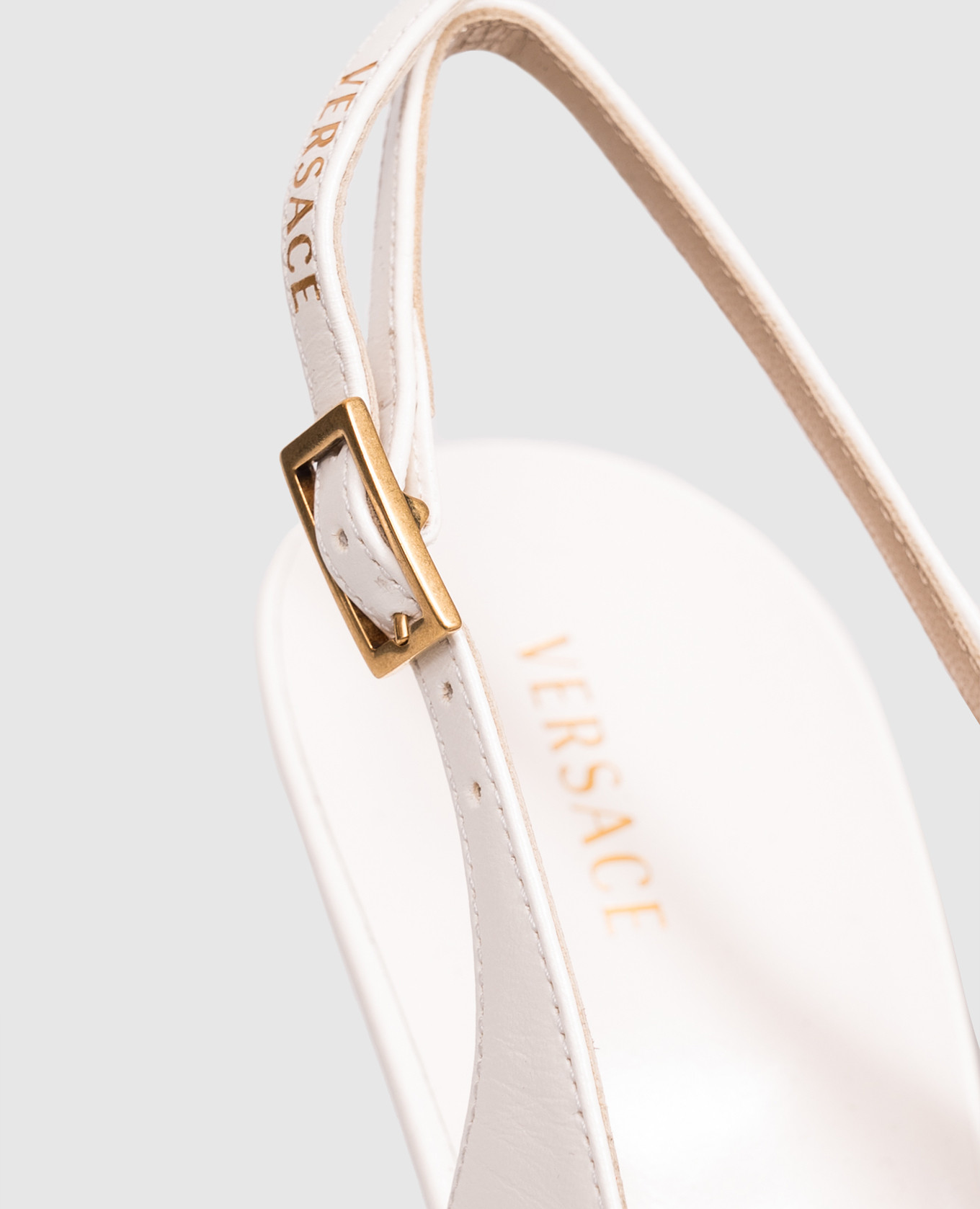 Nyx white leather slingbacks Versace 5
