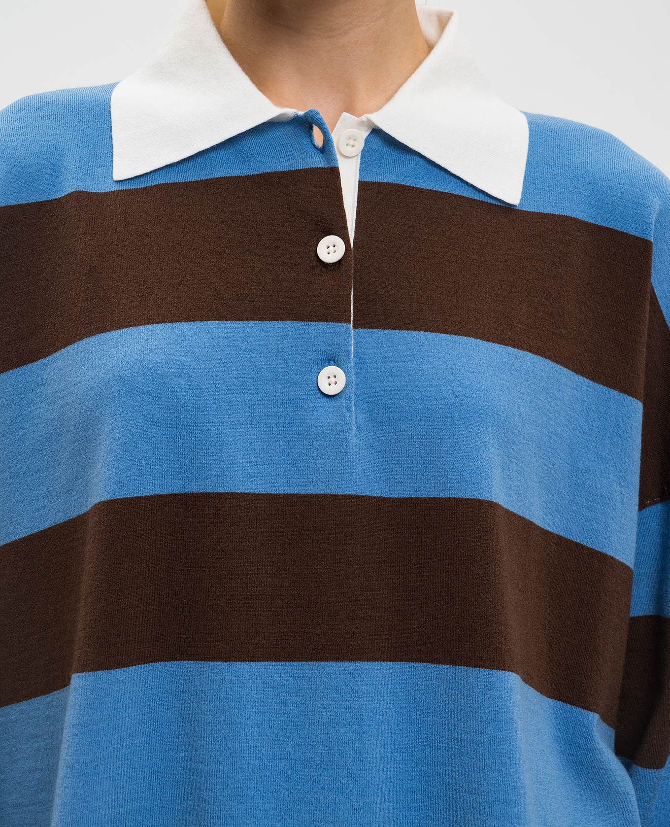Carson blue striped wool polo Simkhai 5