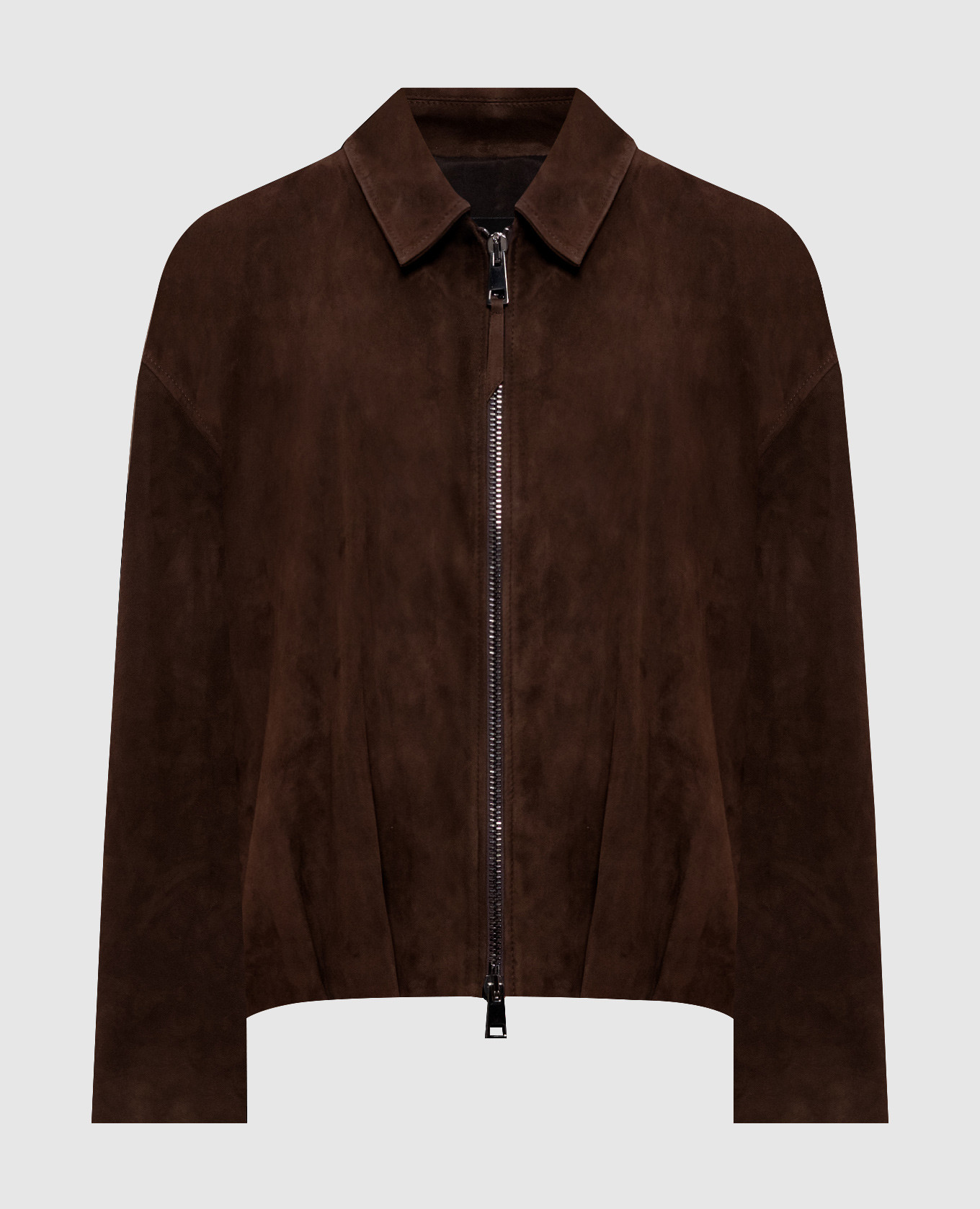 

Lavy brown suede jacket with logo Simonetta Ravizza