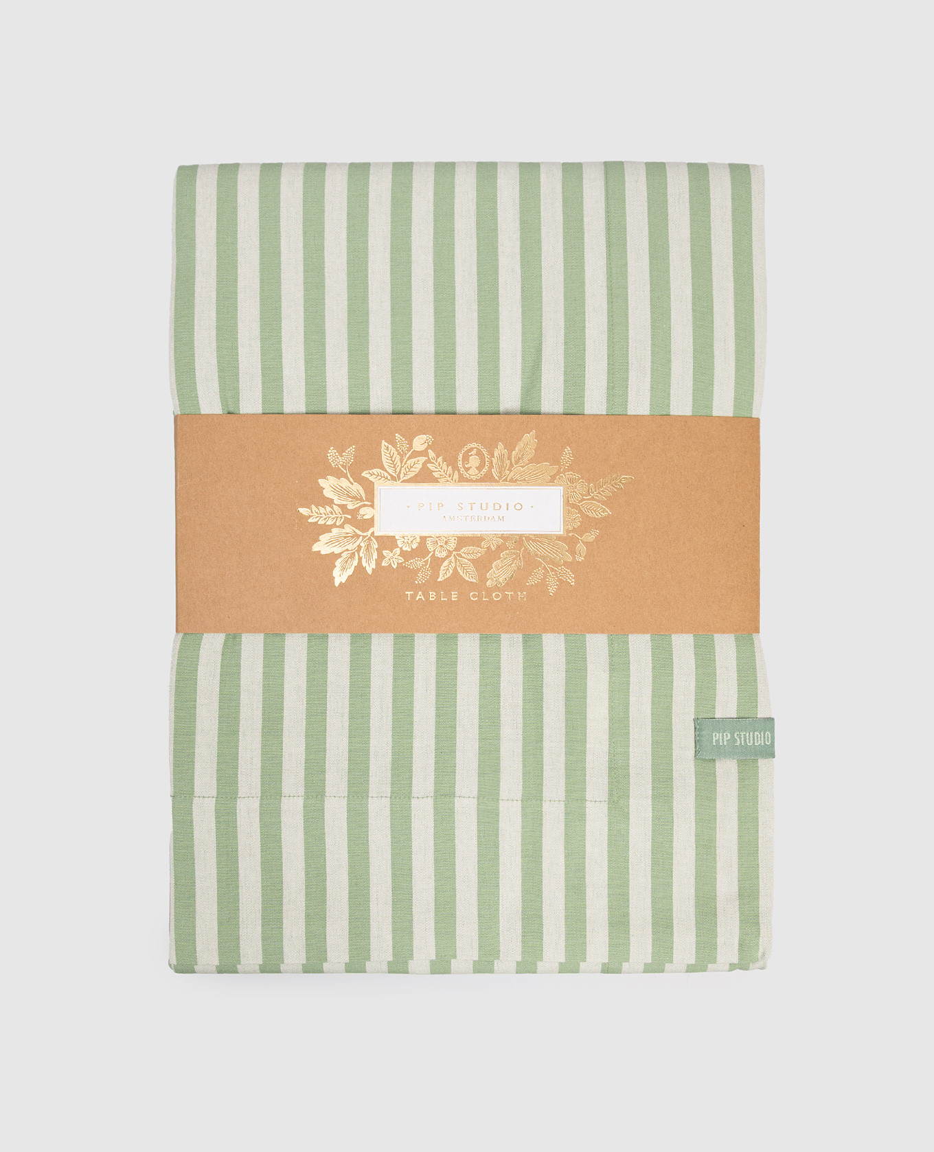 

Green Stripes tablecloth with logo Pip Studio