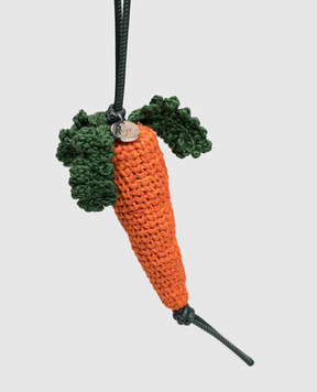 JW Anderson Knitted carrot-shaped bag charm AC0424FA0496