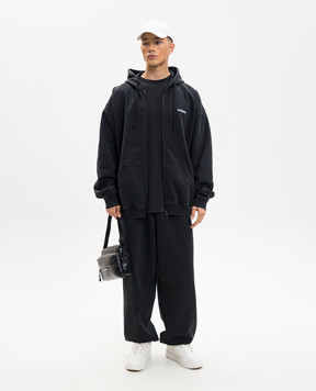 Vetements Black sports jacket with logo embroidery ME76ZU136B