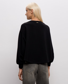 Twinset Black sweatshirt with pocket 262LI2LBB