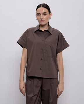 Peserico Brown shirt with lapels A0686201979