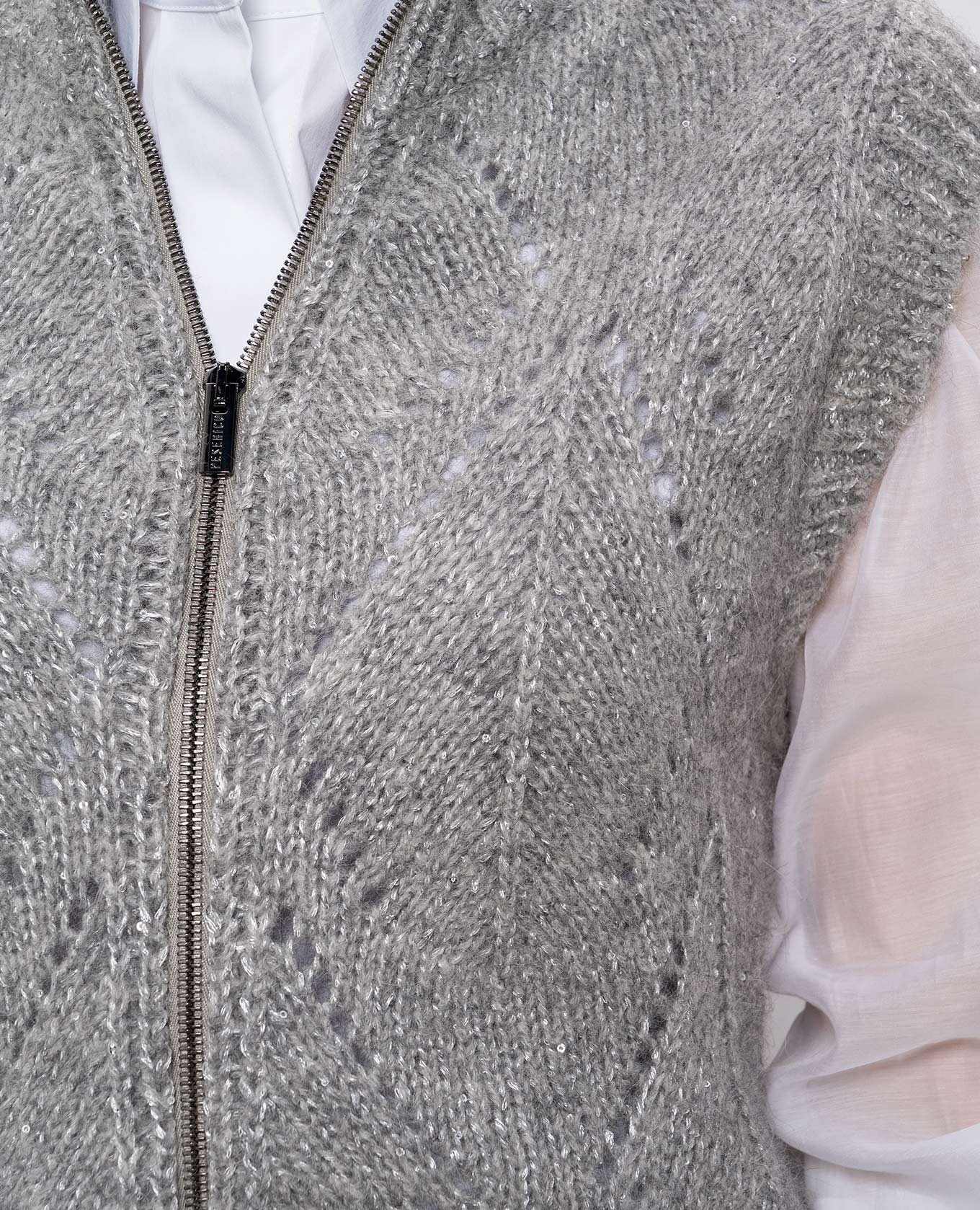 

Gray alpaca wool vest Peserico, Grey