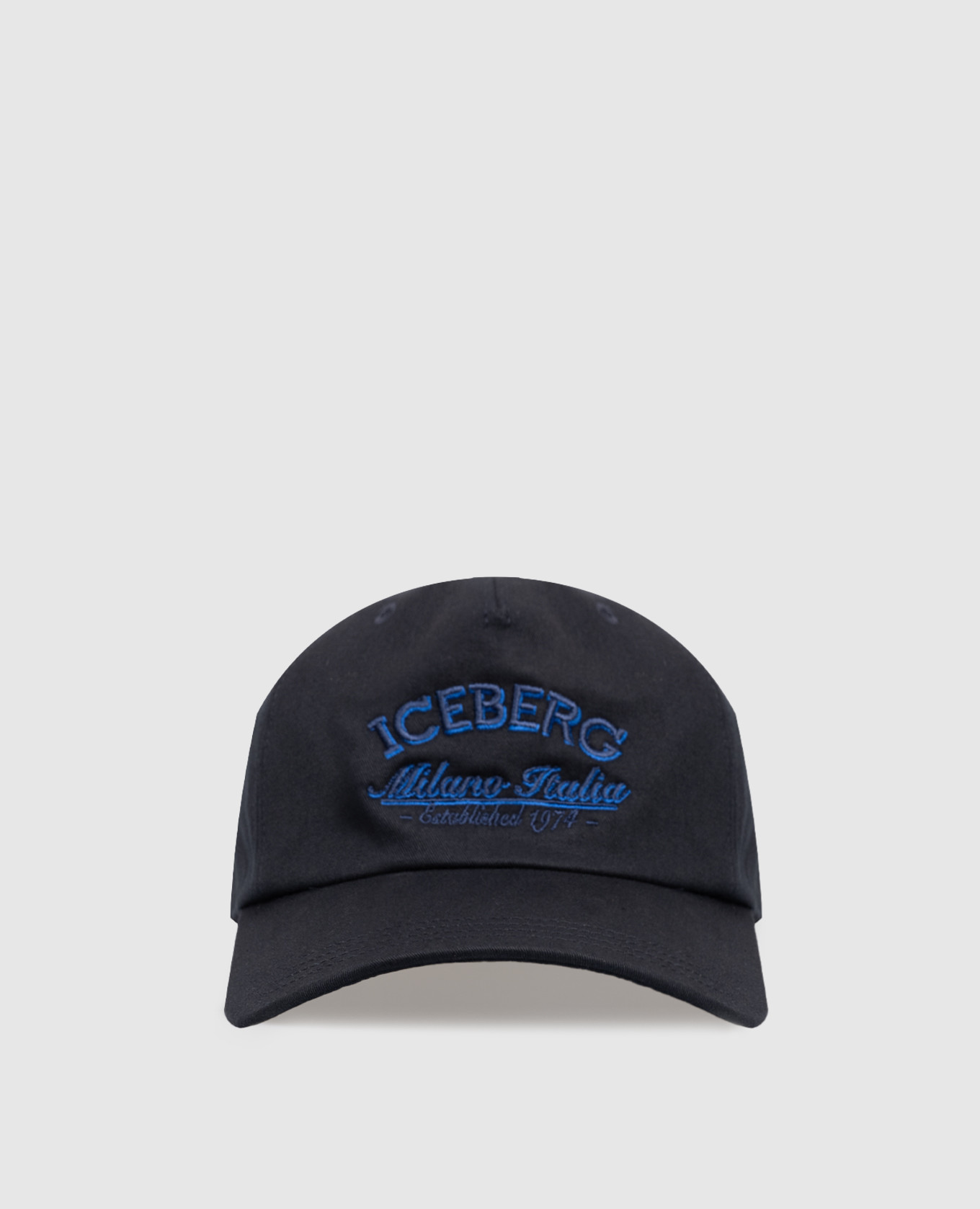 

Blue cap with textured logo embroidery Iceberg