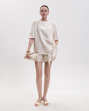 Loulou de Saison Beige MANO silk blouse MANO