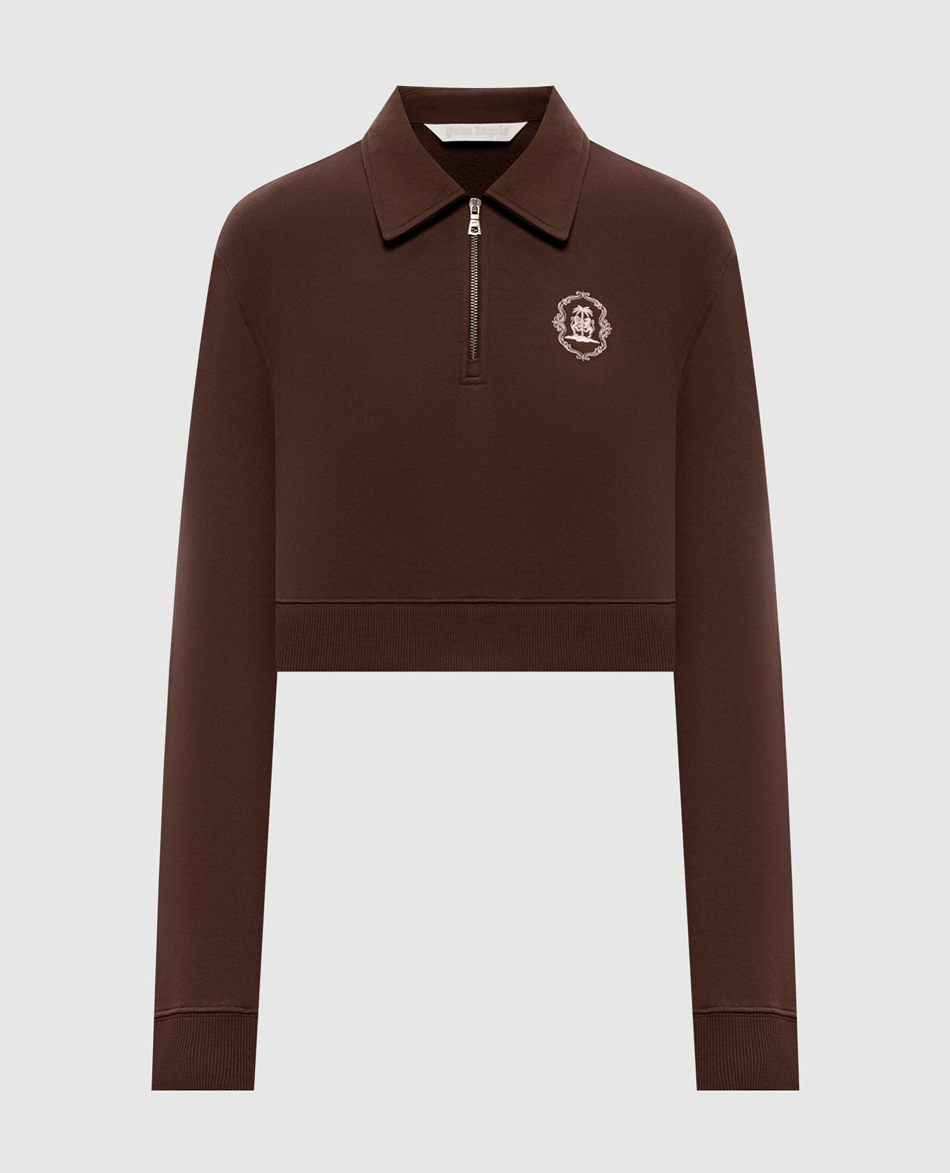 Brown sweatshirt with zipper