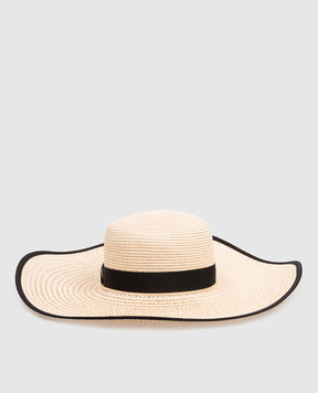 Agnona Beige hat with contrasting trim AK1103YU3061