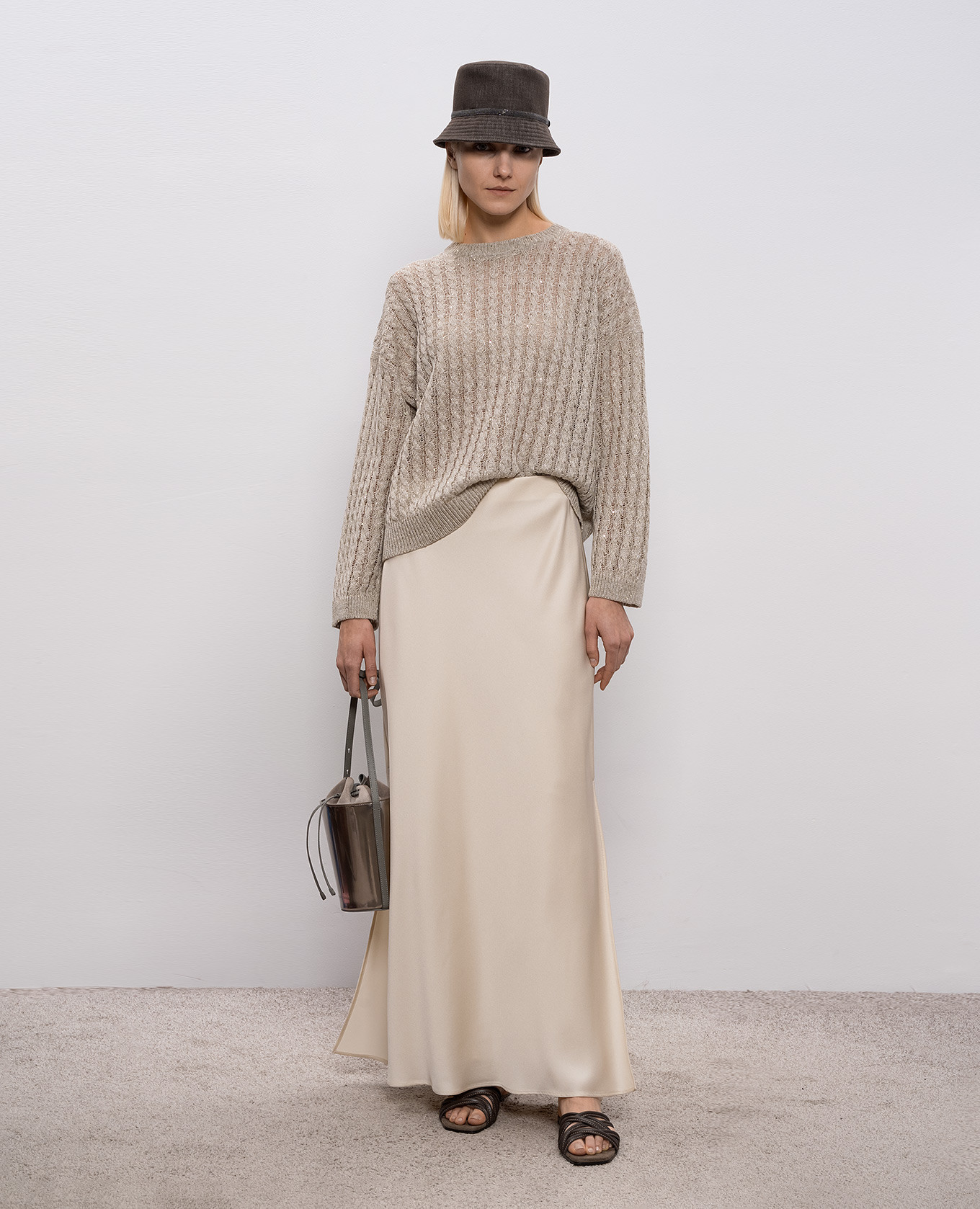 

Beige linen jumper Brunello Cucinelli