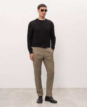 Stefano Ricci Brown wool pants M1T6300022W0020V