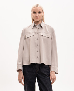 Brunello Cucinelli Beige shirt with wool MP542M1S06
