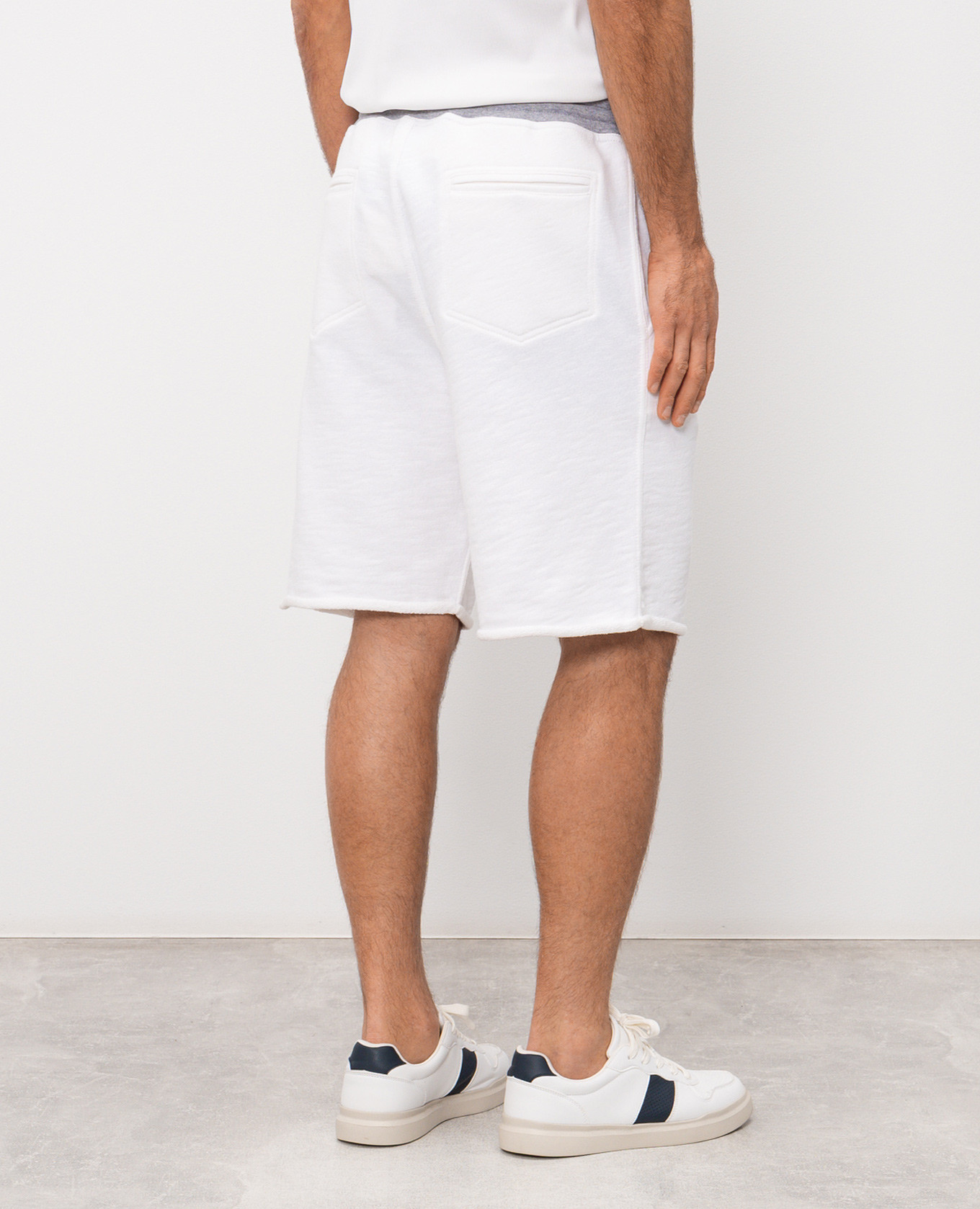 

White shorts with monogram print Brunello Cucinelli