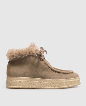 AGL Giuly beige suede deserts with fur GIULYWINTER