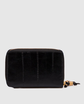 Gianni Chiarini Black glossy leather wallet with logo print PF6008EEL
