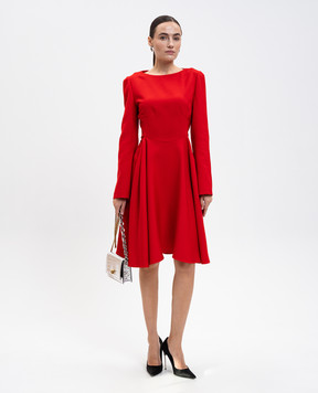 Alexander McQueen Red wool and silk dress 848900QJAAA