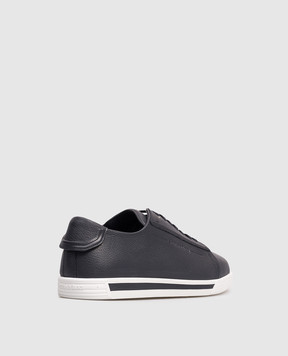 Stefano Ricci Blue suede sneakers with logo UV33G6662MR
