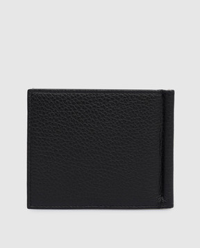 Orciani Black leather Micron cardholder with bill clip SU0108MIC