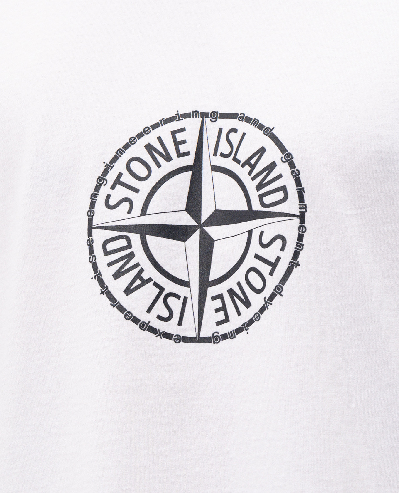 

White T-shirt with logo print Stone Island
