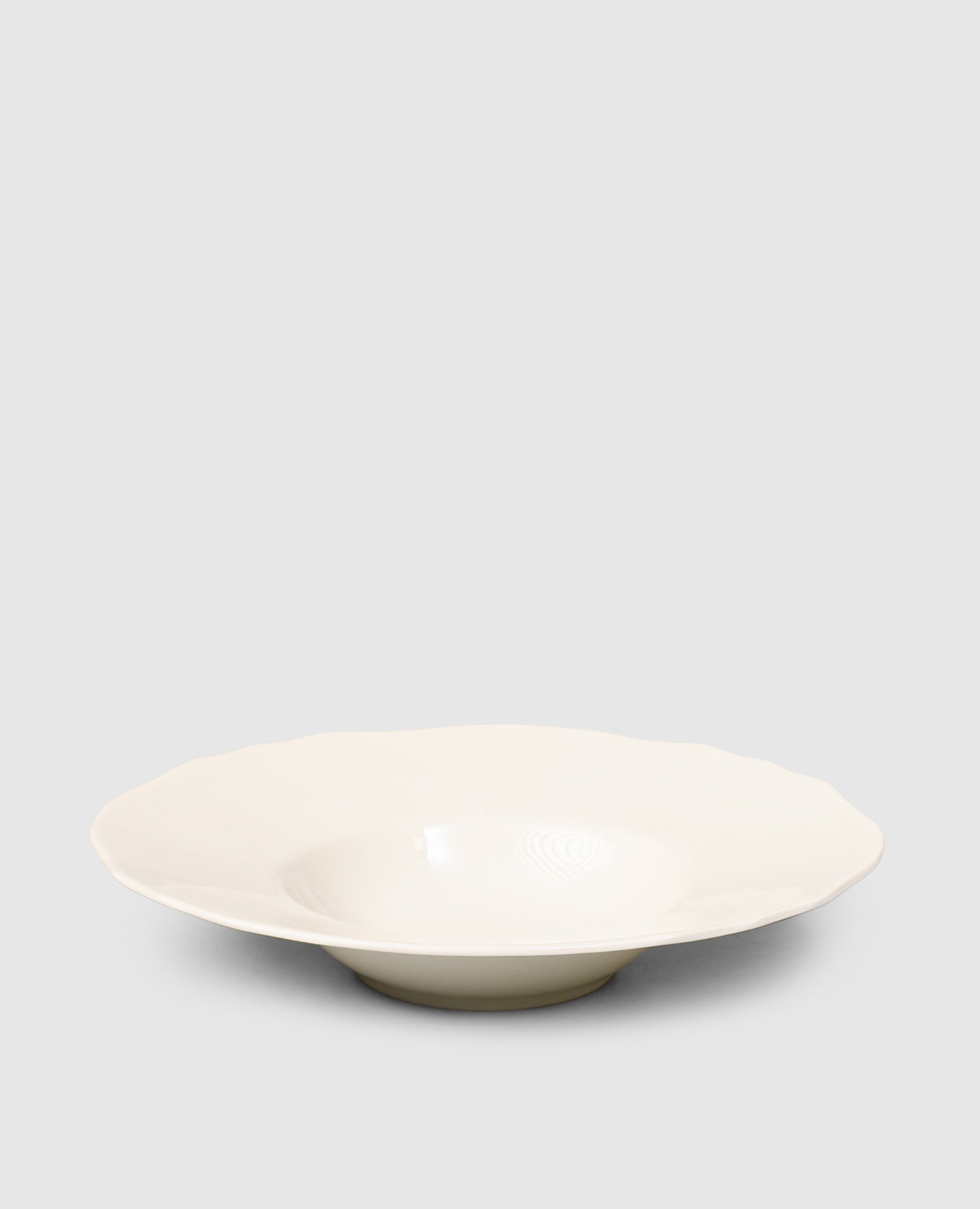 Burano white porcelain pasta plate