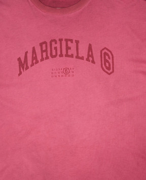 Maison Margiela MM6 Children's pink T-shirt with logo print M61114MM08T
