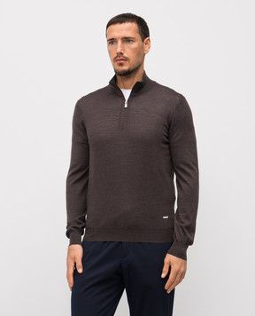 Enrico Mandelli Brown wool jumper 2K064A5270