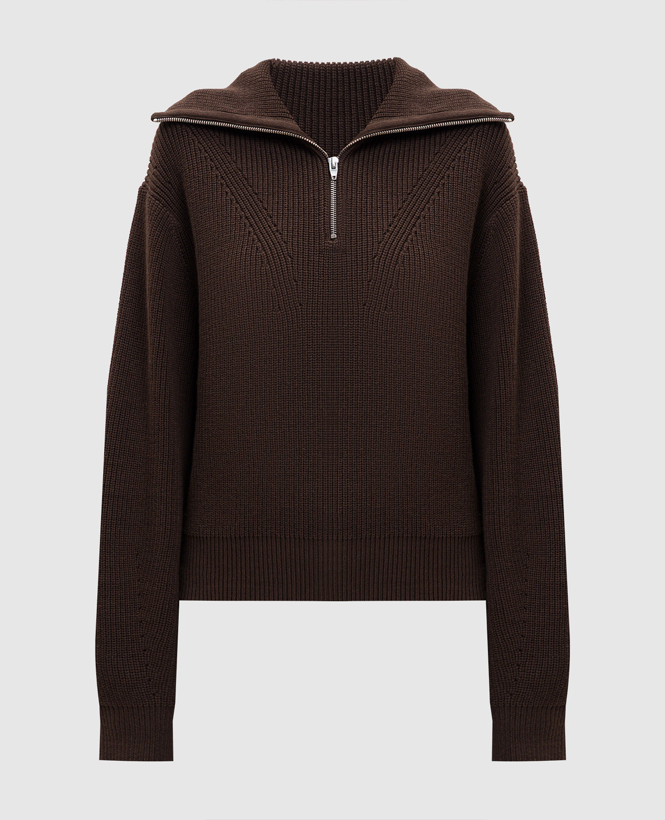 

Brown wool jumper with logo Juun.j