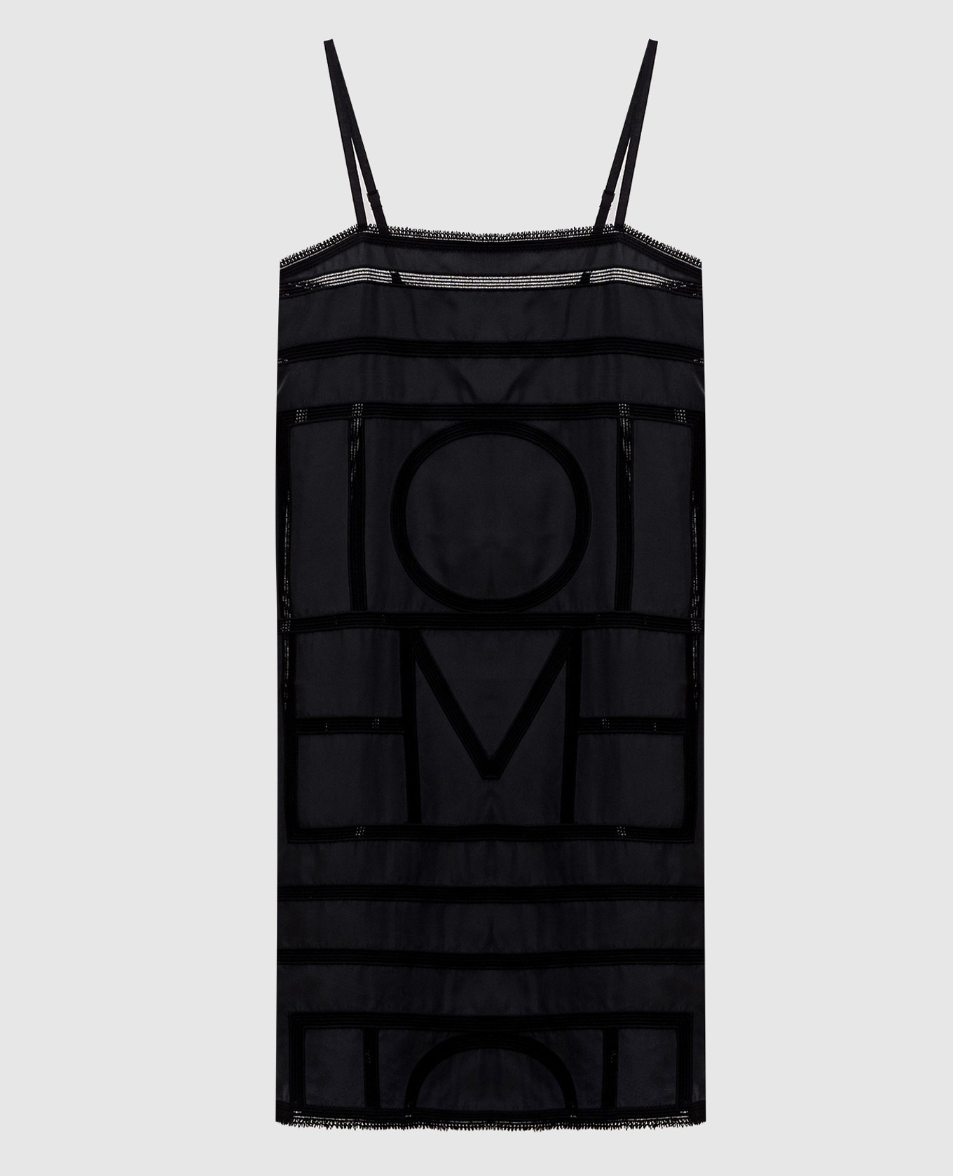 Black midi dress with silk