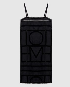 Toteme Black midi dress with silk 253WRD0266FB0491