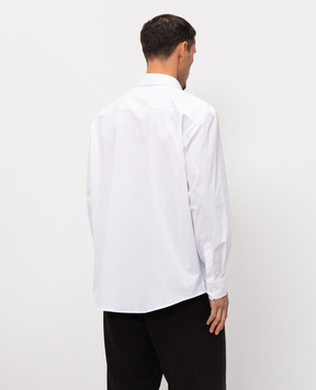 Saint Laurent White shirt with embroidered monogram logo 859779Y2N48