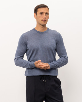 Enrico Mandelli Blue wool jumper 4K166A5270