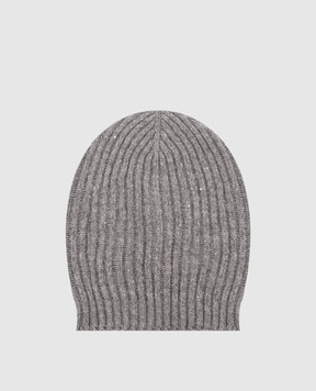 Brunello Cucinelli Children's gray hat with cashmere and wool BBMM77099C