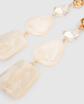 Dolman Bijoux Yellow earrings with beads 17259