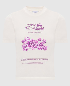 Vetements White T-shirt Fuck You Very Much WE76TR562V