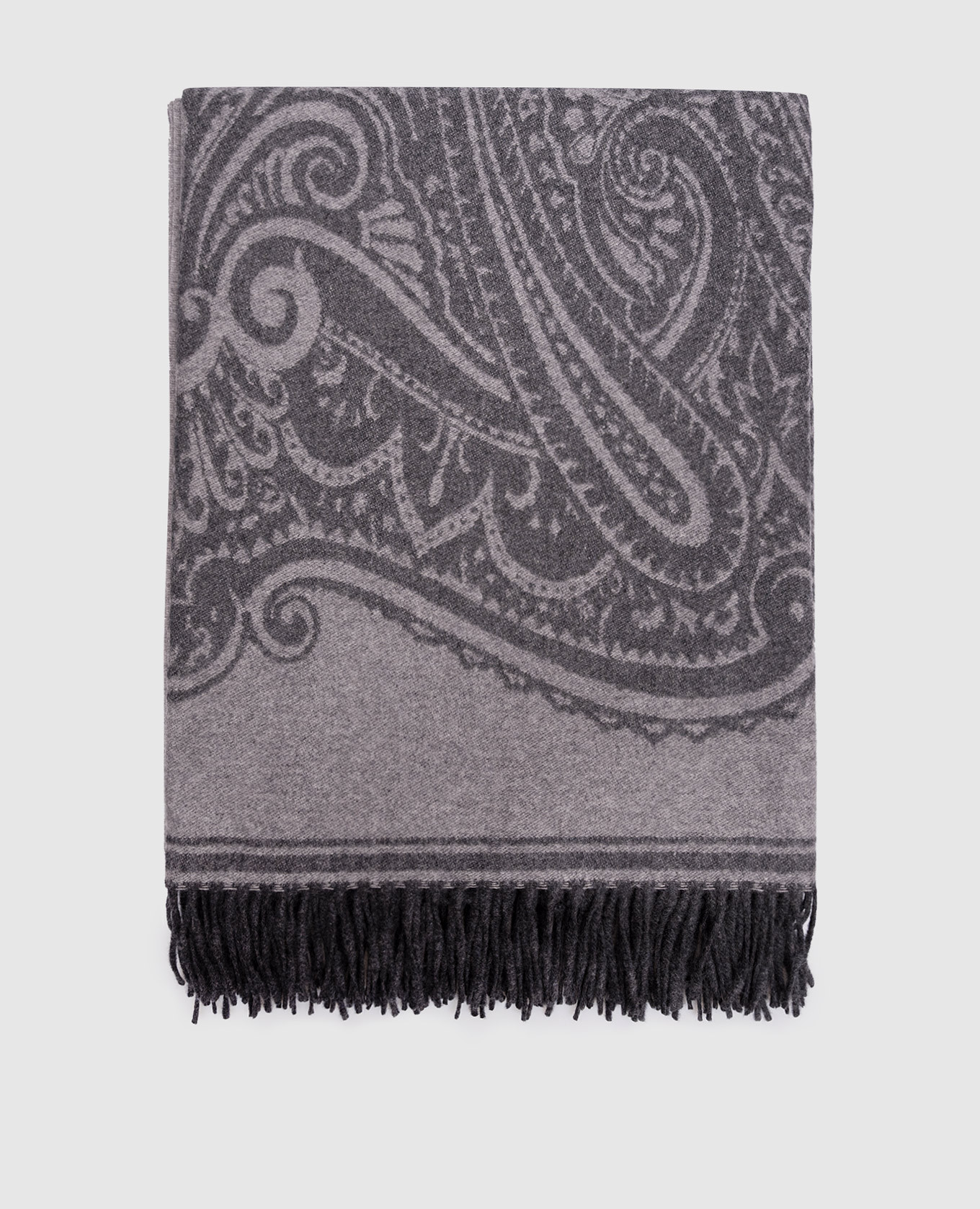 

Grey wool and cashmere plaid with Pegaso pattern Etro