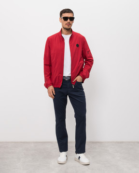 Stefano Ricci Blue pants with logo patch M8T61B0070TFANT