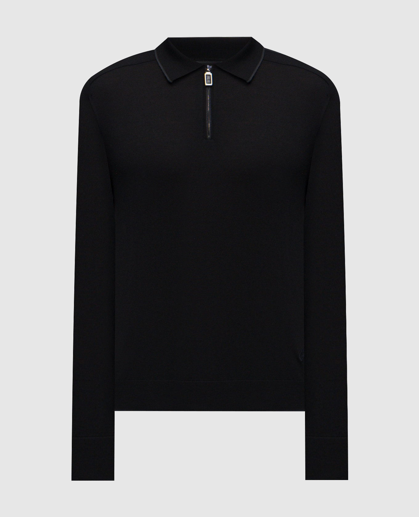 

Black wool and silk polo shirt Stefano Ricci