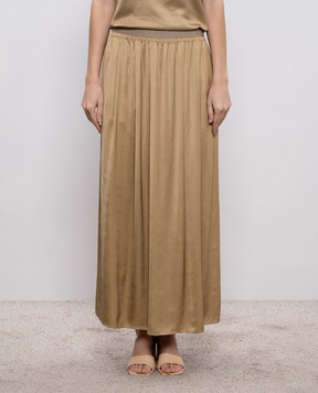 Peserico Brown skirt with logo A0504106638