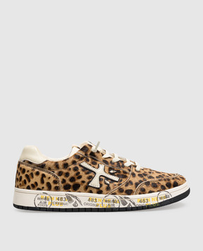 Premiata MARCB children's leather sneakers in leopard print 38289558