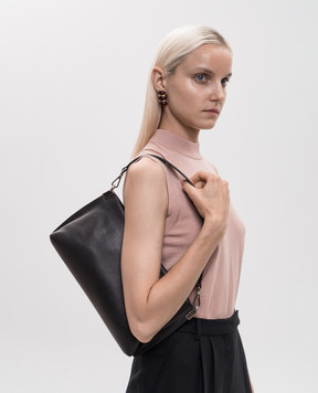 Gianni Chiarini Black Leather Fanny Crossbody Bag BS12734COMMGRN