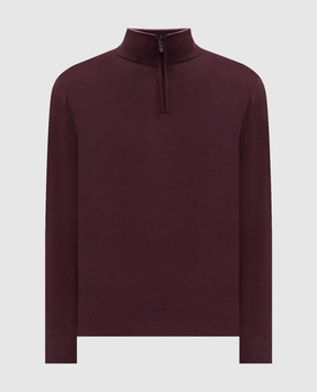 Canali Burgundy wool jumper MK02481C0015
