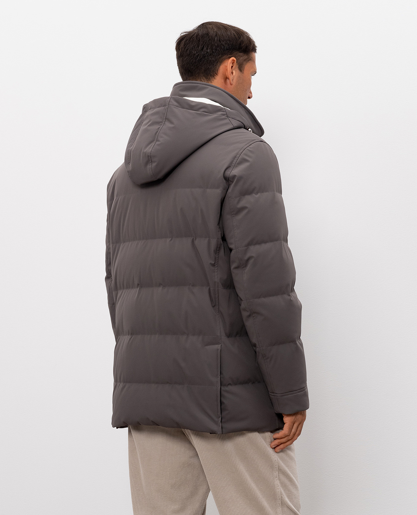 Gray down jacket Brunello Cucinelli 4